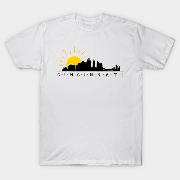 Cincinnati Skyline T-Shirt by sparkling-in-silence